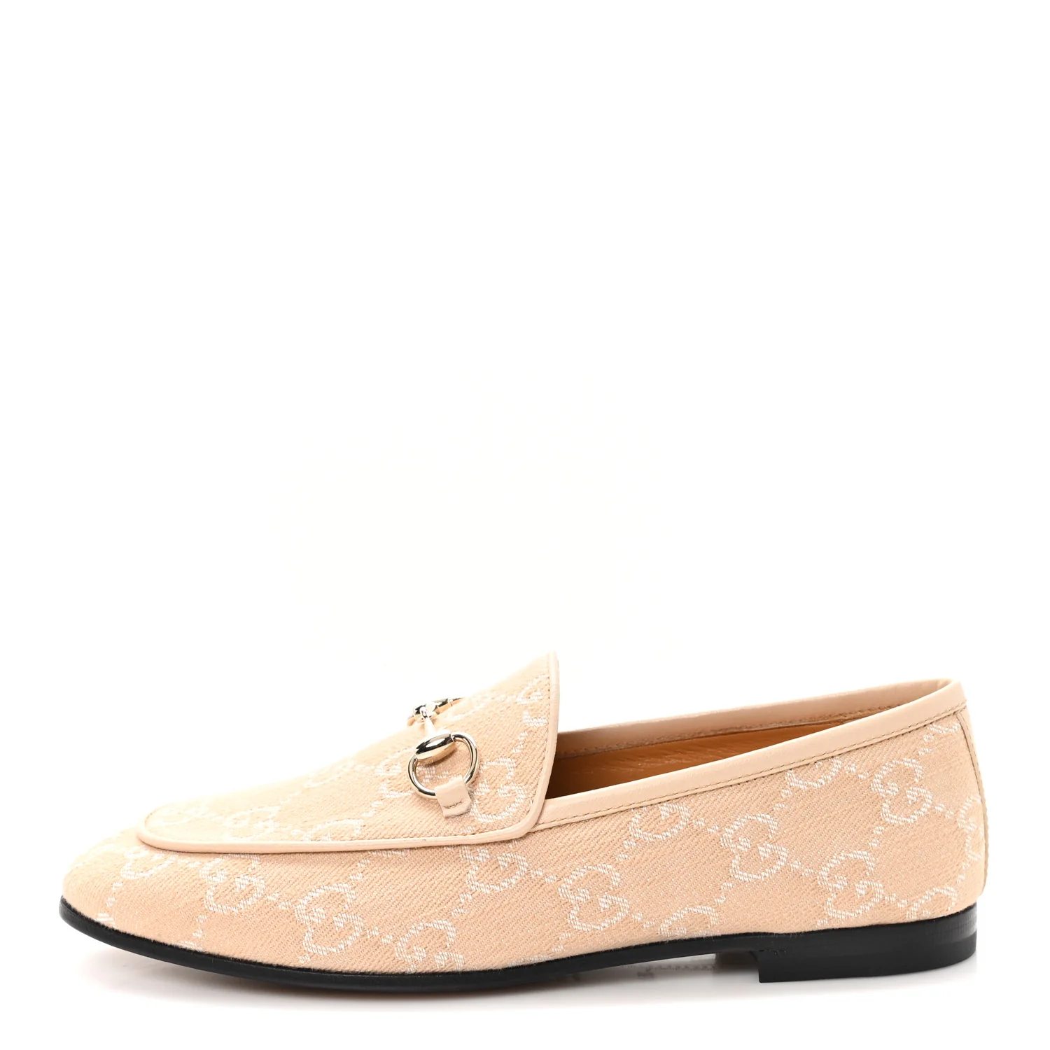 Canvas GG Monogram Horsebit Womens Jordaan Loafers 35.5 Souffle Rose