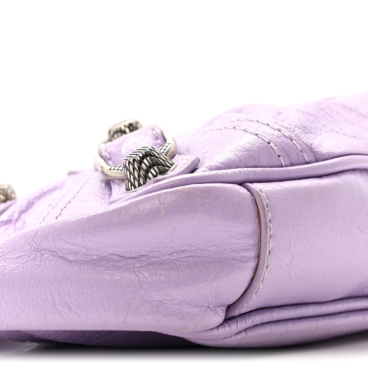 Agneau Arena Le Cagole Mini Purse With Chain Lilac