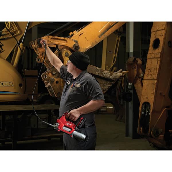 M18 FUEL 18V Lithium Ion Brushless Cordless 1/2 in High Torque Impact Wrench with Grease Gun Kit, Resistant Batteries Image 10