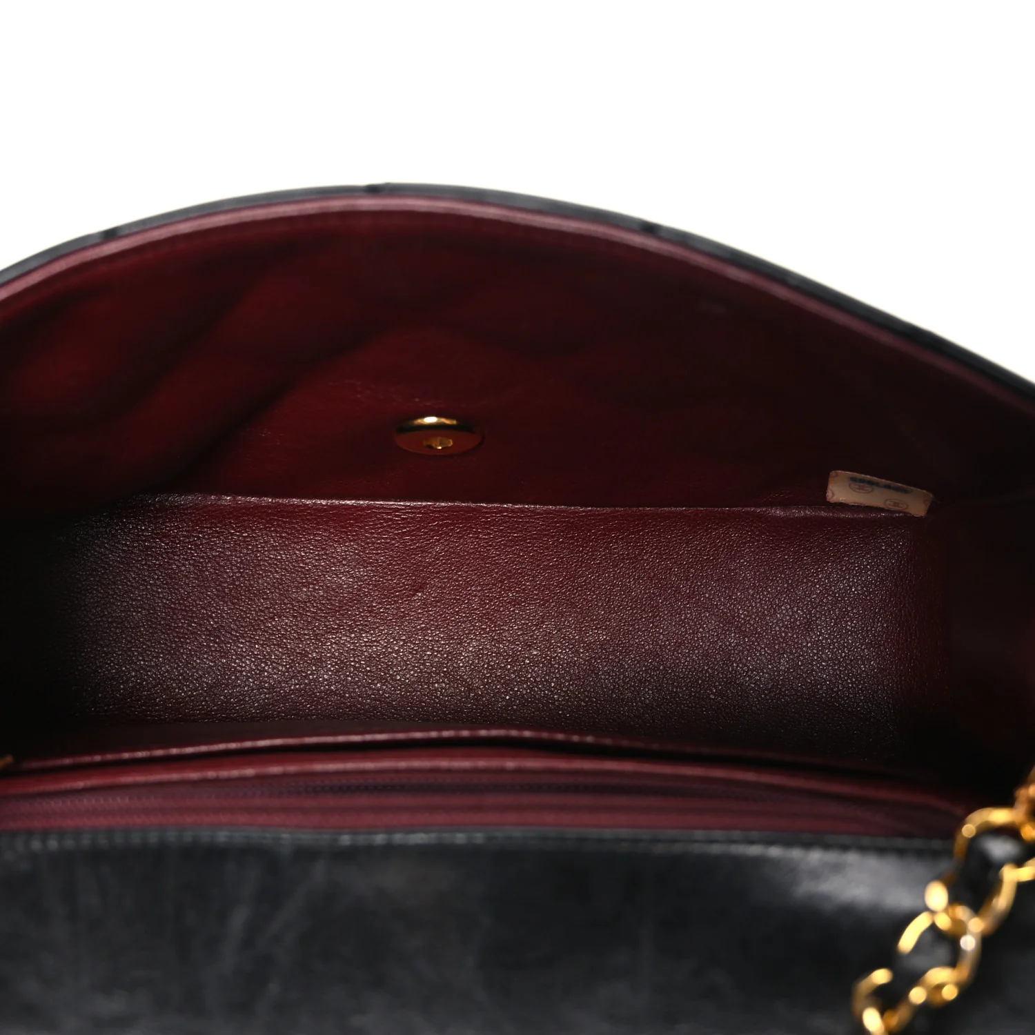 Lambskin Quilted Small Single Flap Black