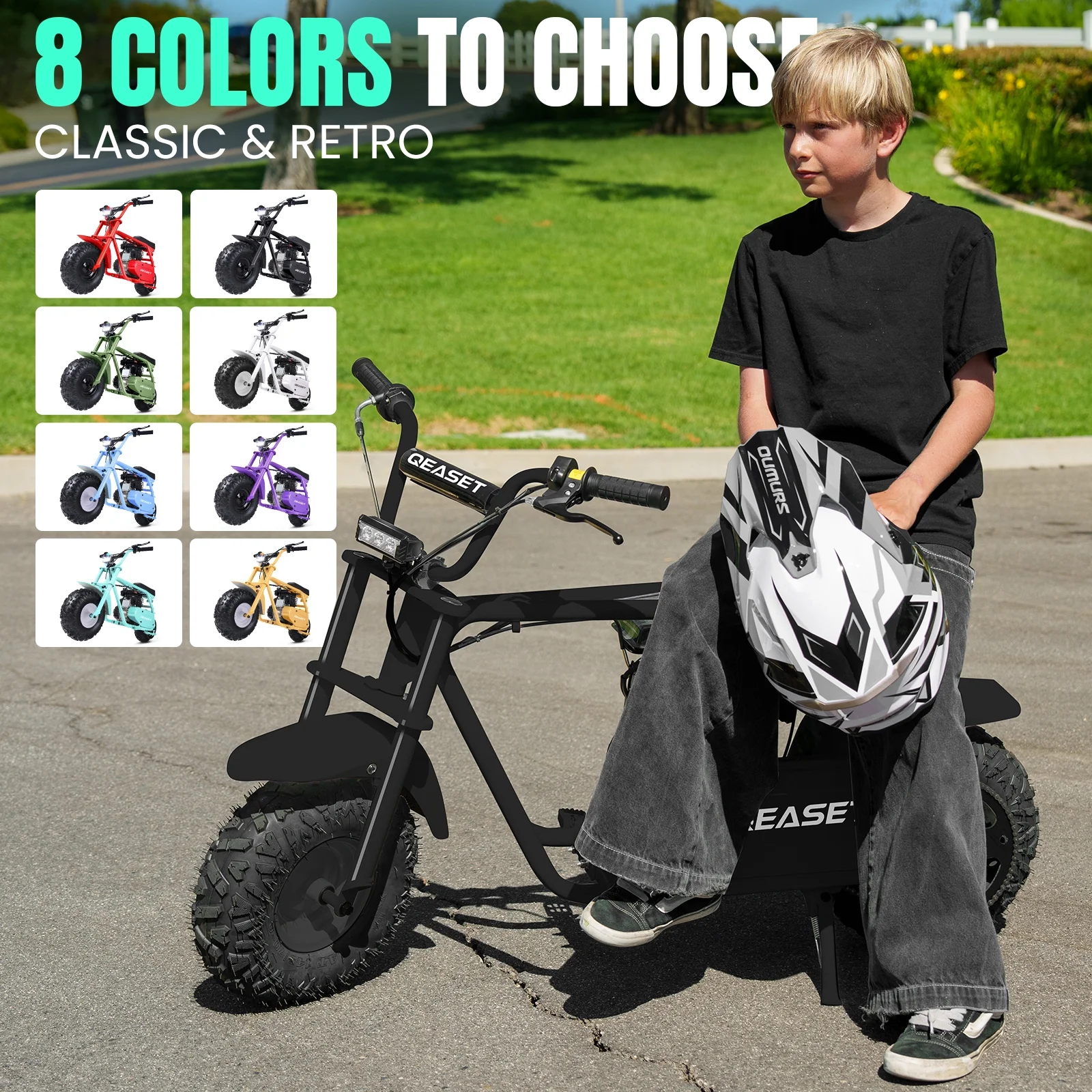 MB001 Gas Powered Mini Dirt Bike 99CC for Teens and Adults, 25MPH Off Road Motorcycle, Weight Support Up to 200 LBS Black(Black) - Image 8