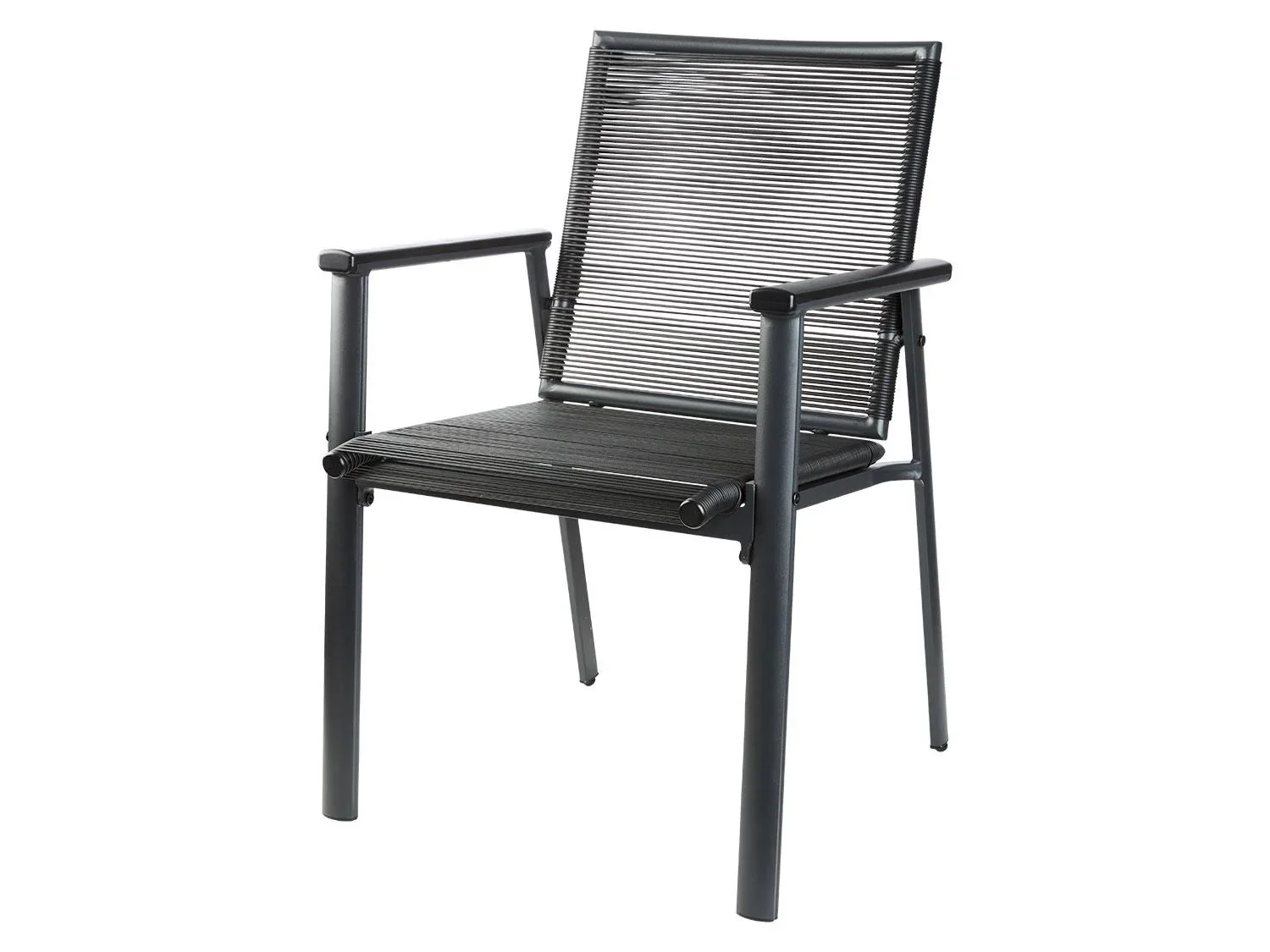 LIVARNO Chaise empilable Miami en aluminium, anthracite