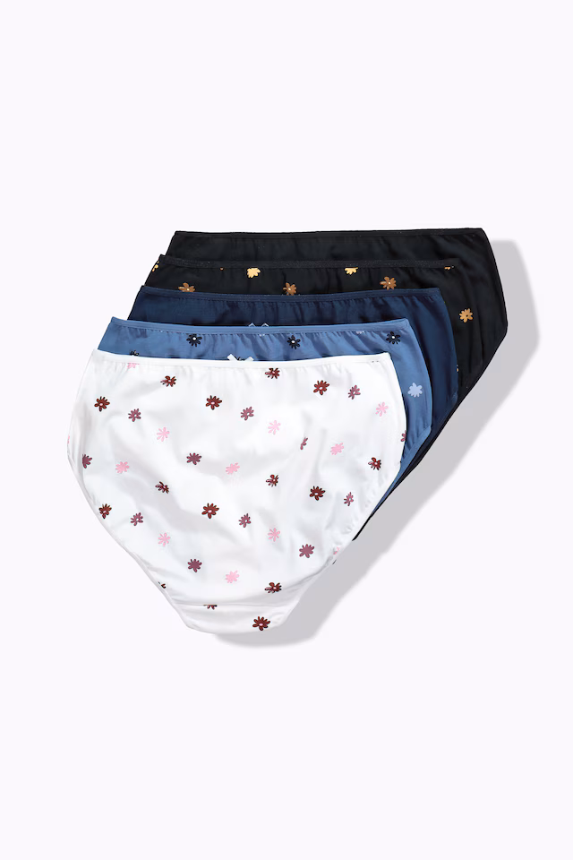 5 Pack Midi Briefs- Floral