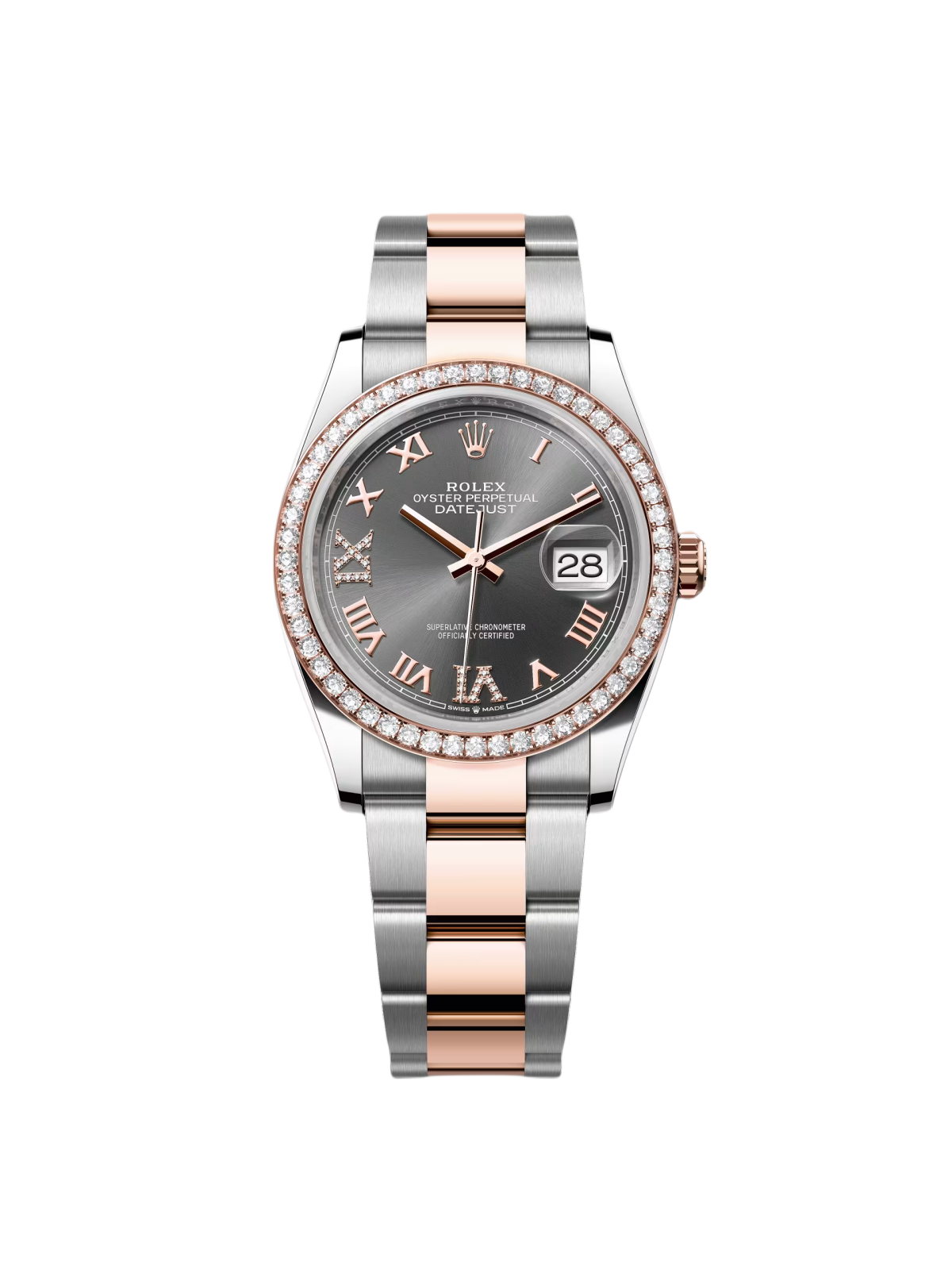 【Super Clone】RLX  Datejust 36mm 126281 Slate Dial Oyster Bracelet
