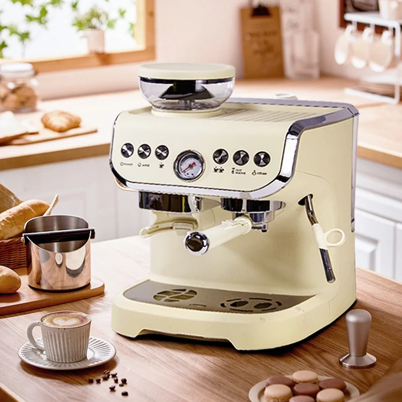 MIROX Espresso Machine 15 Bar, Coffee Maker with Milk Frother Steam Wand, Built - in Bean Grinder, Combo Cappuccino Machine with 70 oz Removable Water Tank (ABS High - Strength Plastic Shell)