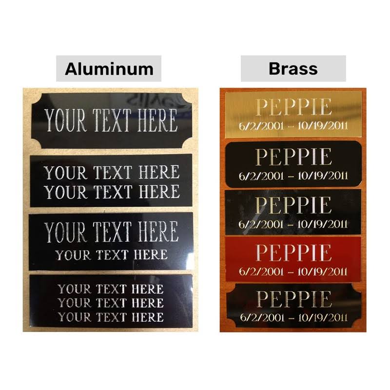 Generic Custom Personalized Engraved Brass/Aluminum Name Plate Plaque Art Label Tag Gift Trophy 1��X3�� / 1��X4��