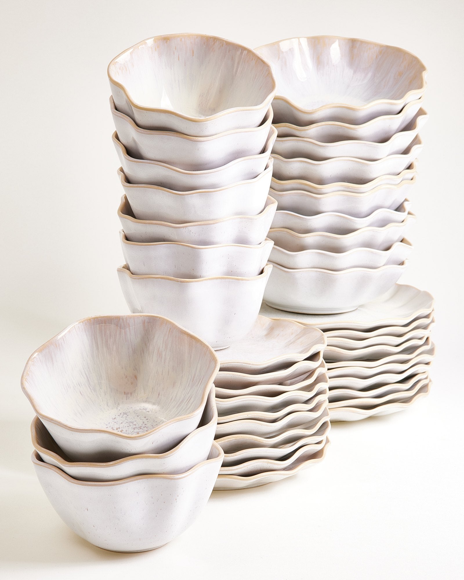 AREIA - TABLEWARE SET SHELL SAND 40 PIECES