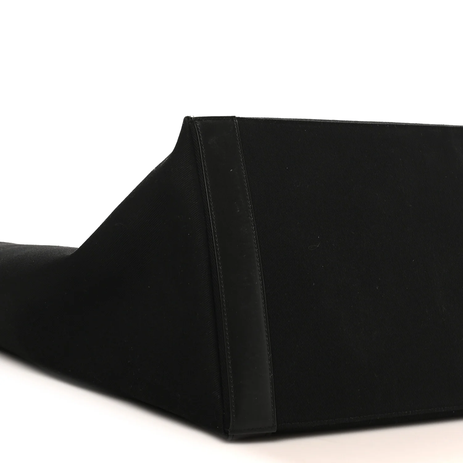 Linen Calfskin Rive Gauche Tote Black