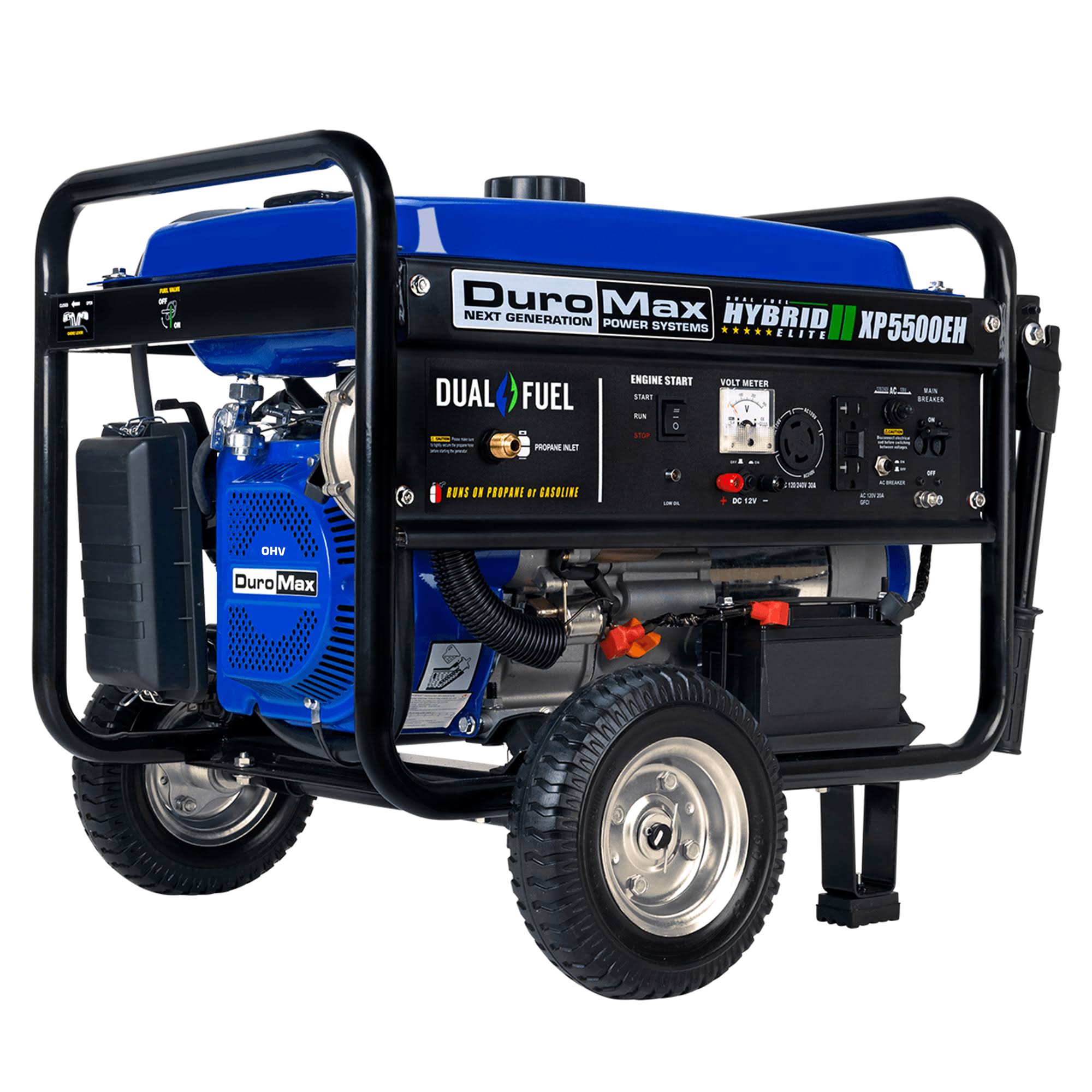 DuroMax XP5500EH 5500 Watt Electric Start Dual Fuel Hybrid Portable Generator