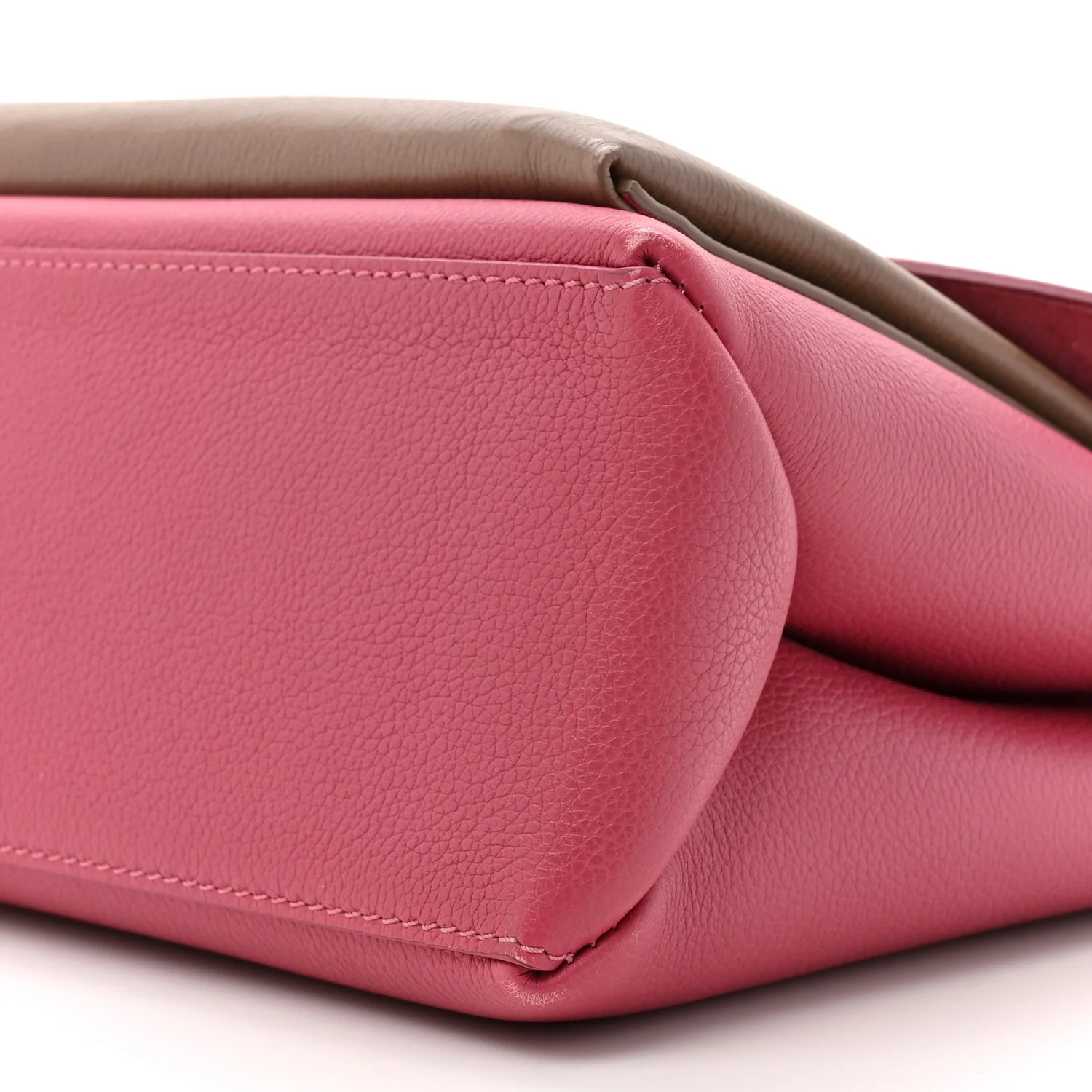 Soft Calfskin My Lockme Top Handle Lie De Vin Oxford Greige
