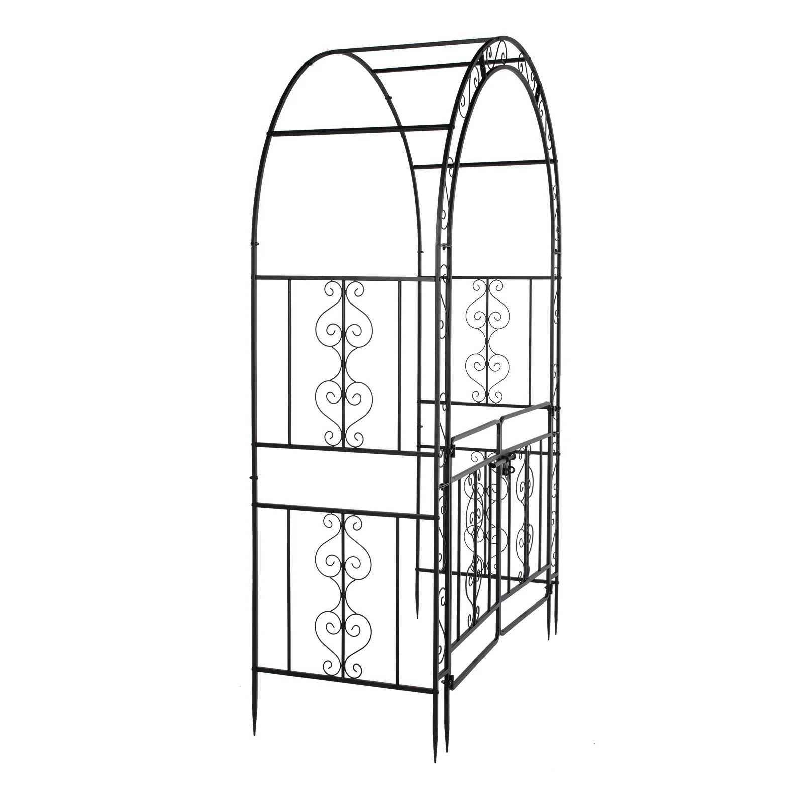 Ktaxon Metal Garden Arch 7ft Garden Trellis Arch Arbor Outdoor Wedding