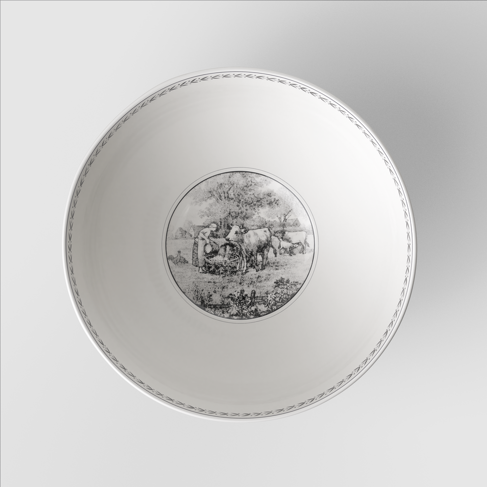 Audun Serving Bowl - Multi-colored, 67.7 oz, Premium Porcelain