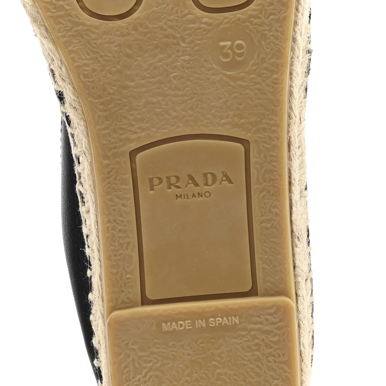 Nappa Embroidered Logo 20mm Espadrilles 39 Black