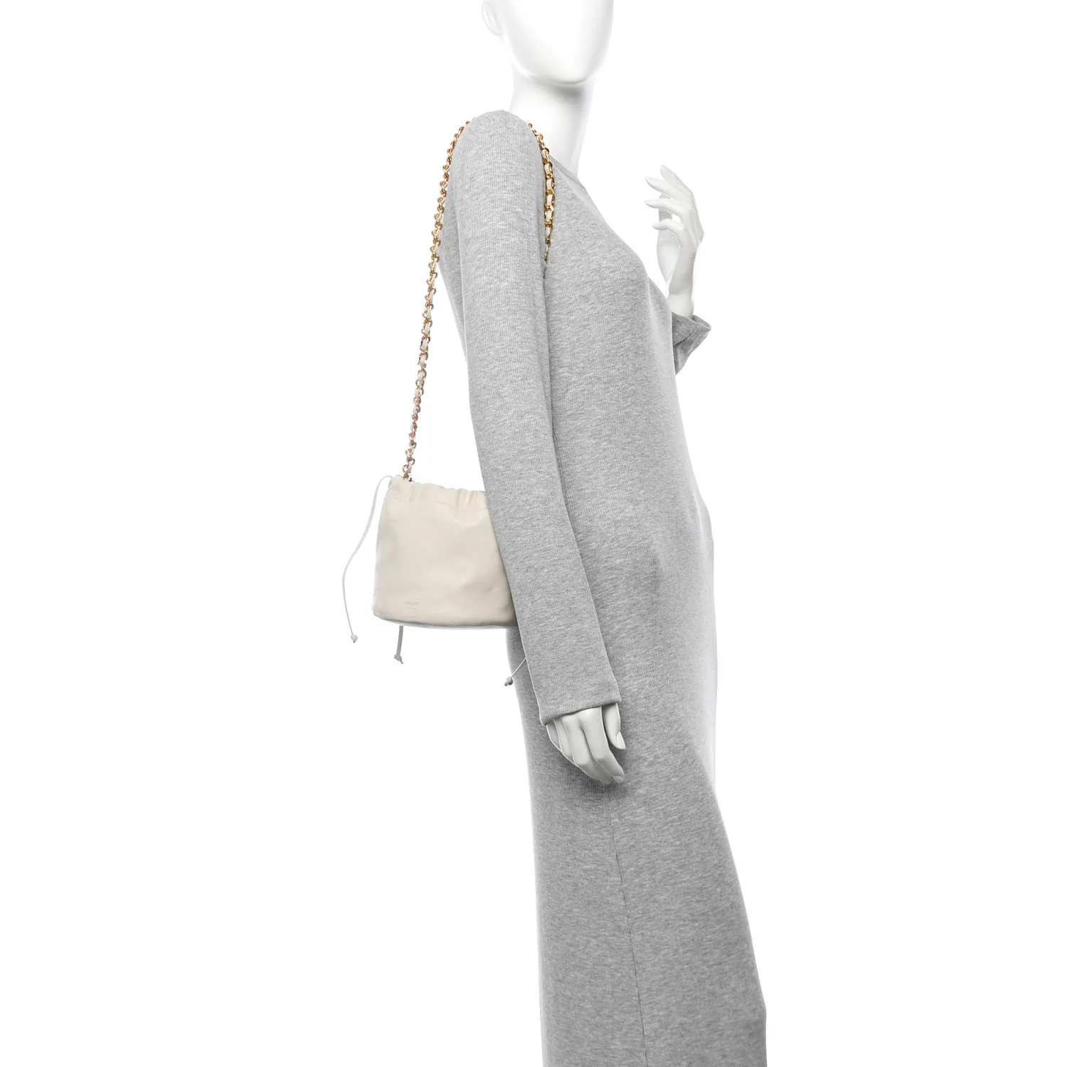 Smooth Calfskin Aria Bucket Bag Off White