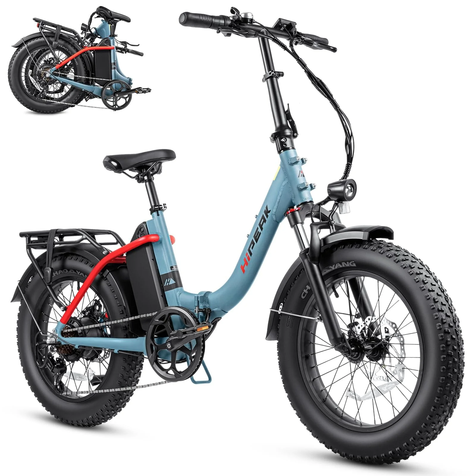 Hipeak 750W Electric Bike for Adults Folding Ebike 48V 15ah 20
