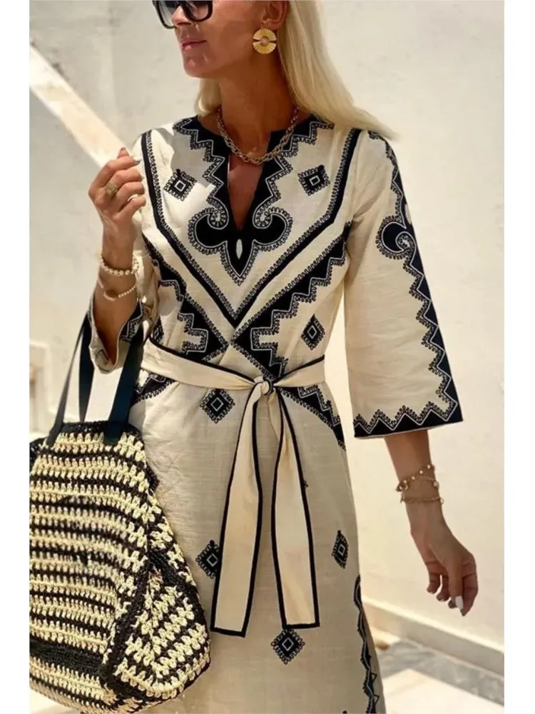 Sophie Paris I Robe ample avec ceinture