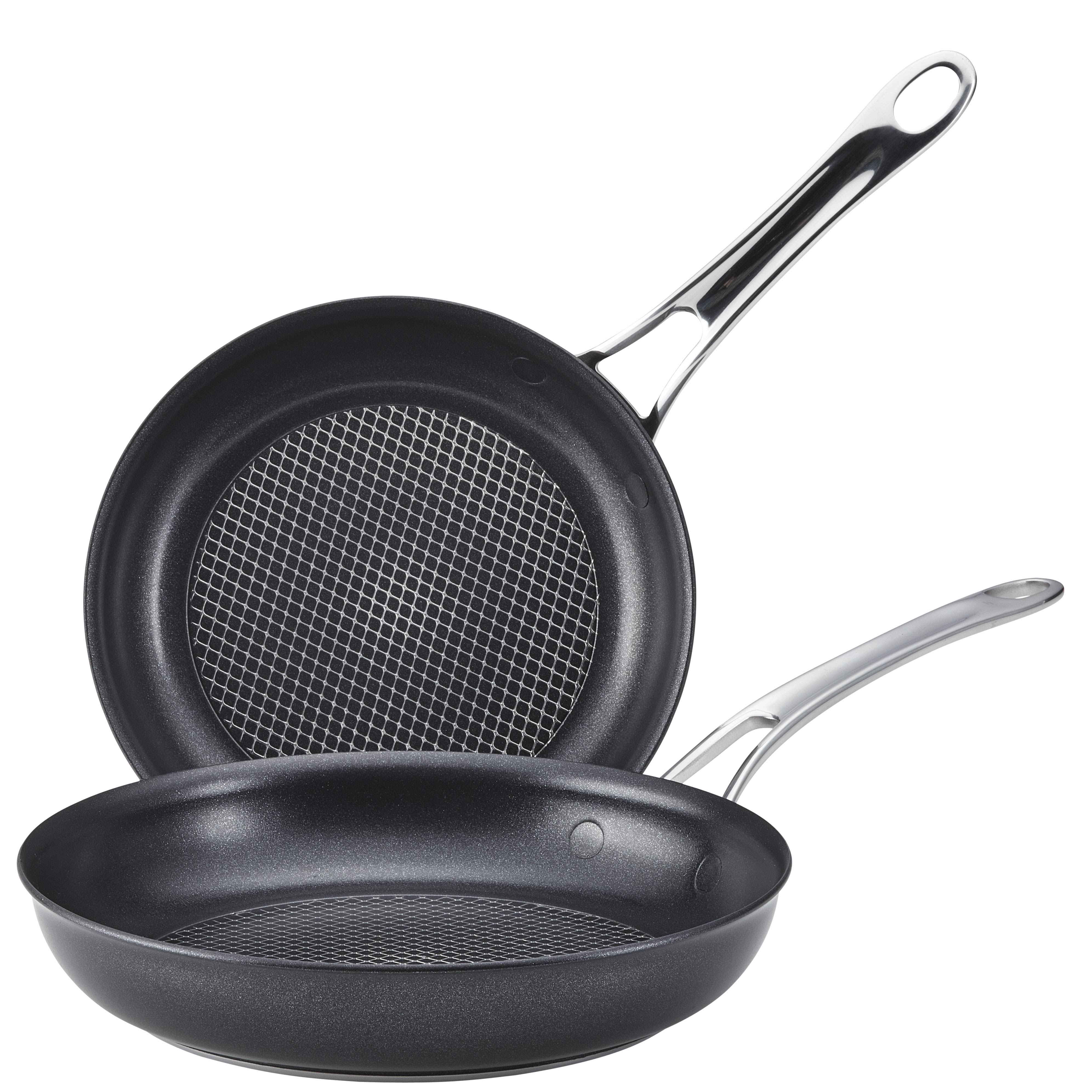 Anolon x Hybrid 2 Piece Nonstick Induction Frying Pan Set Charcoal Gray