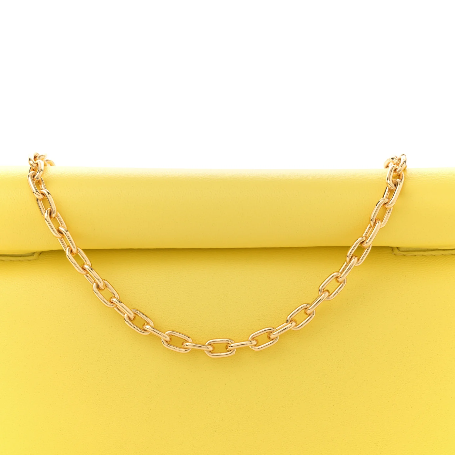 Smooth Calfskin La Petite Pochette Rond Carre Yellow
