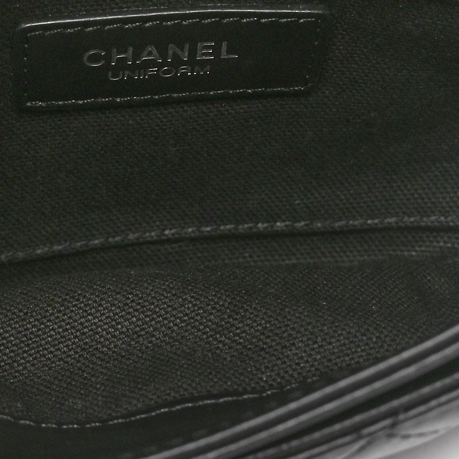 Calfskin Quilted CC Uniform Flap Belt Bag Black