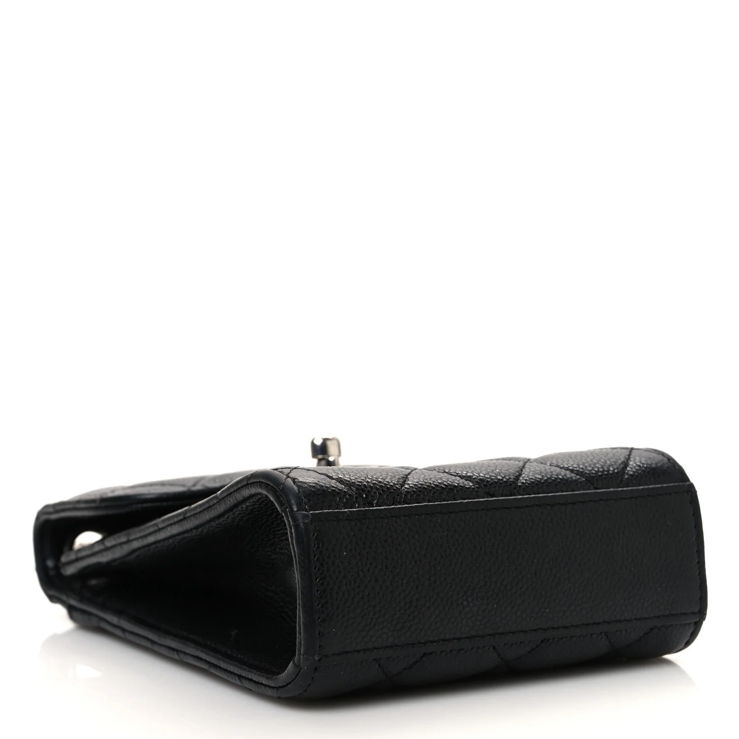 Caviar Quilted Classic Phone Holder Black