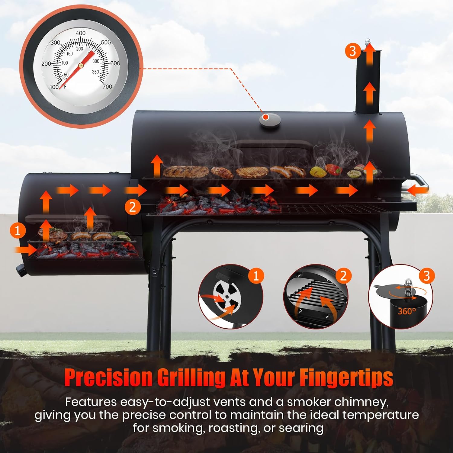 Charcoal Grill Offset Smoker: Charcoal Barbecue Grills