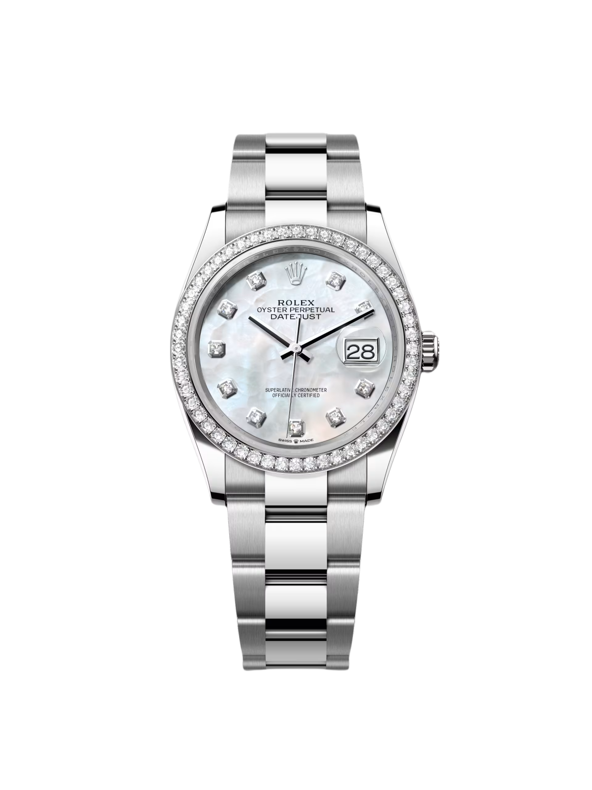 【Super Clone】RLX  Datejust 36mm 126284 Mother-of-Pearl Dial Oyster Bracelet