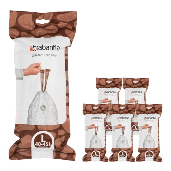 PerfectFit avfallsposer 40–45L 120-pack kode L hvit