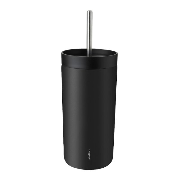 To Go Sip termokopp med sugerør 40 cl soft svart