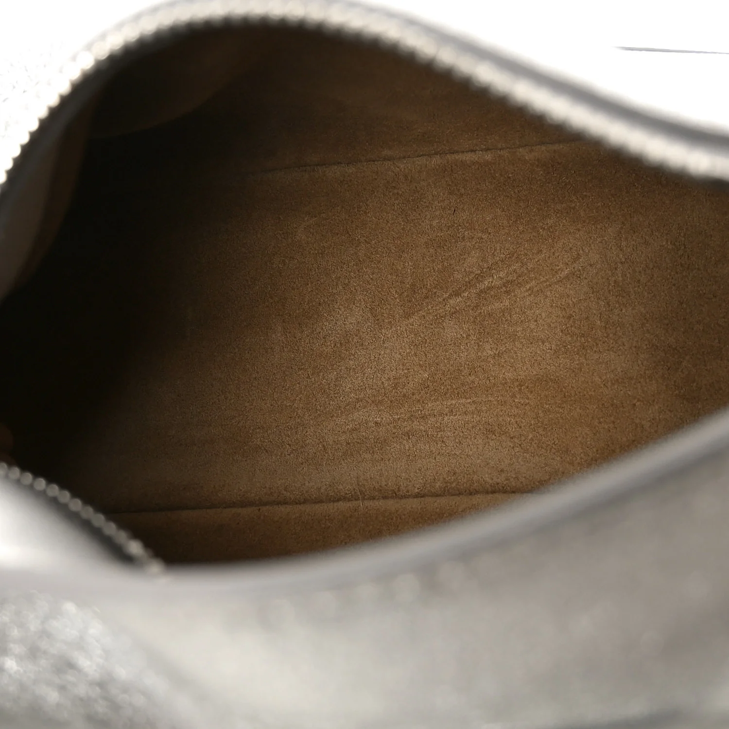 Laminated Lambskin Mini Puzzle Edge Bag Silver