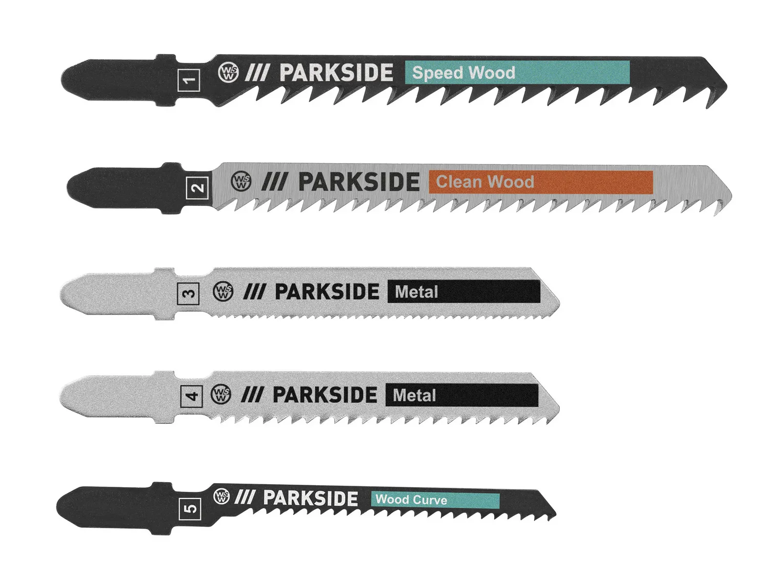 PARKSIDE Set de 5 lames de scie sauteuse PSTZ 3 A1