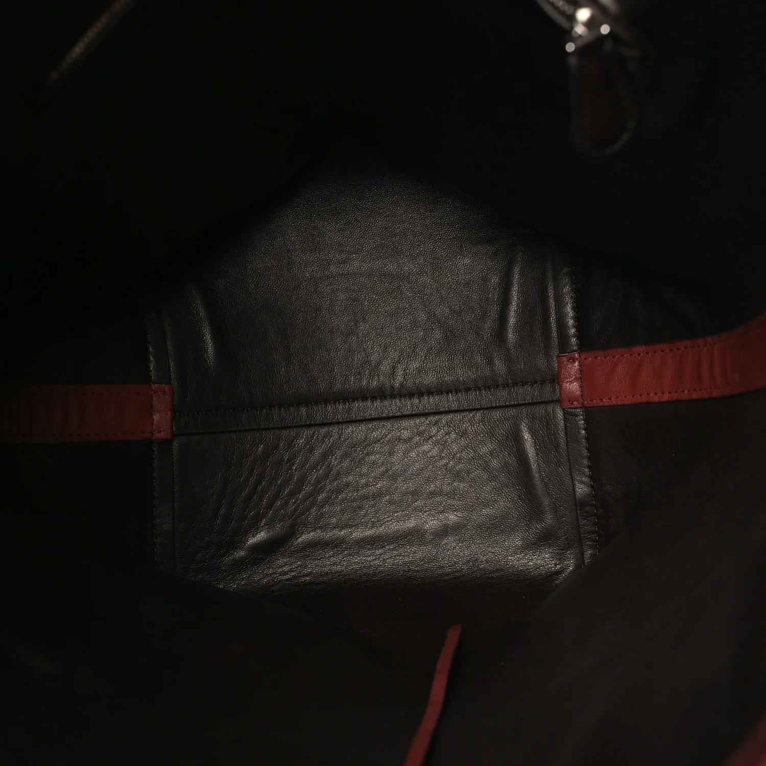 Polished Saddle Calfskin Medium N/S Park Tote Burnt Wood