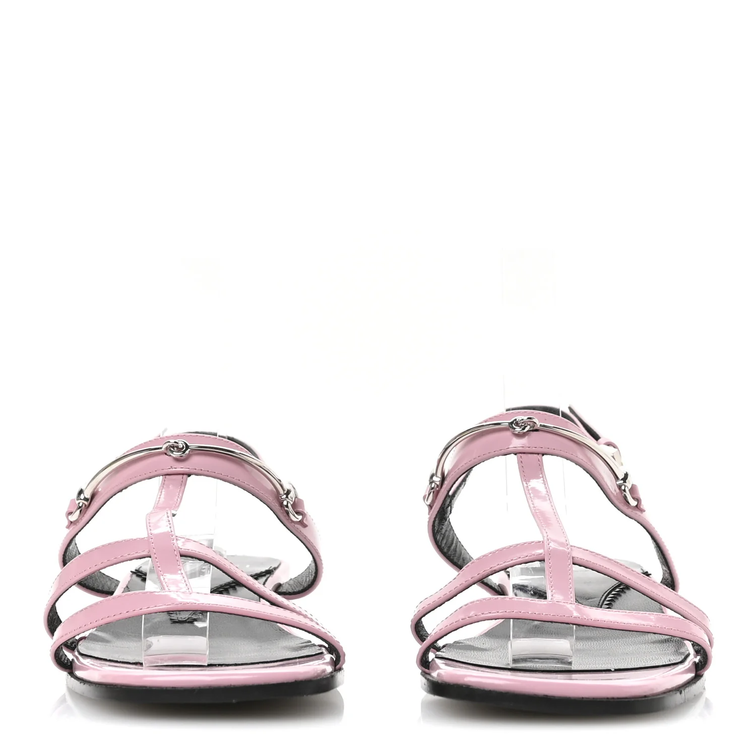 Calfskin Horsebit Divine Slingback Sandals 36 Pink