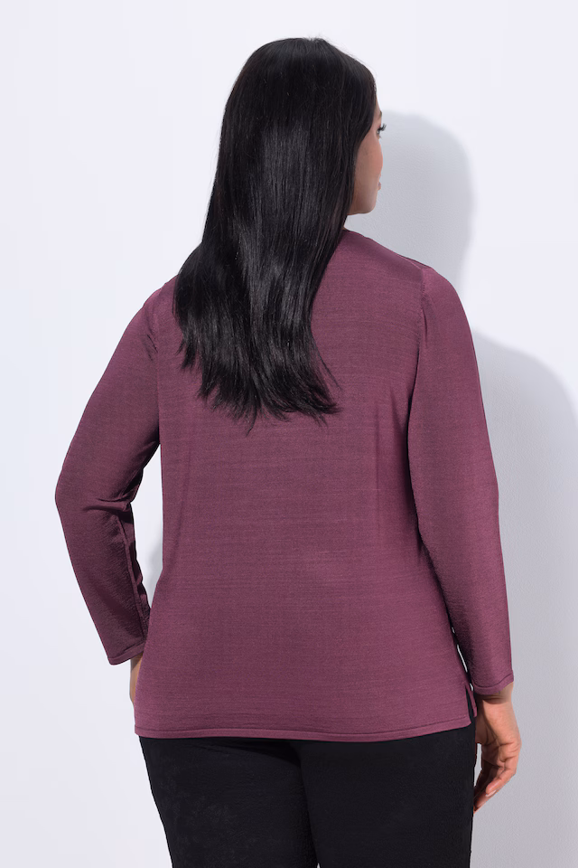 Draped Scarf Detail Long Sleeve Sweater