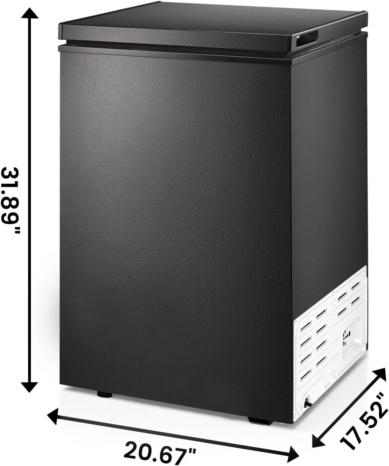 2.8 cu ft Chest Freezer,Horizontal Freezer with Top Open Door,Detachable Storage Basket,Black(2.8 cu ft/Black) - Image 3
