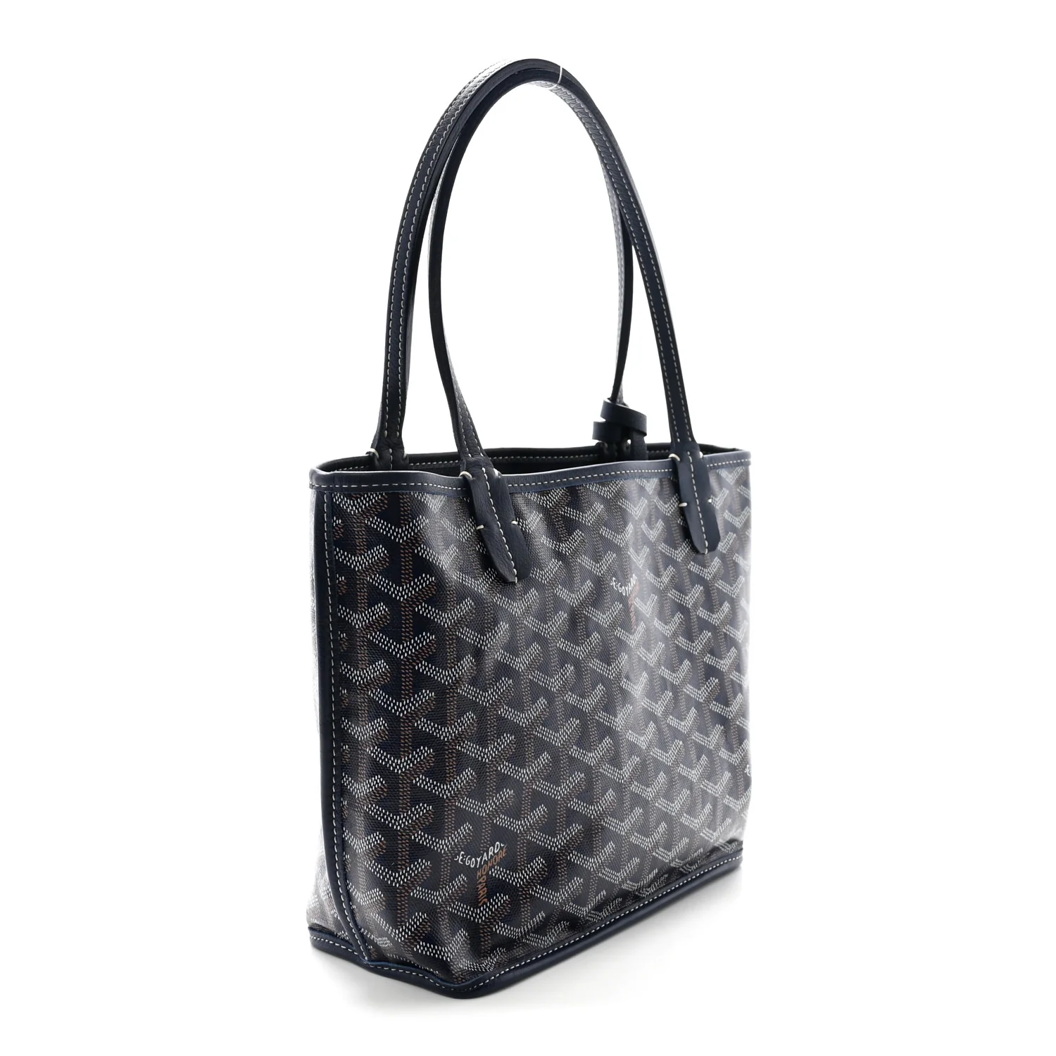 Goyardine Reversible Mini Anjou Navy