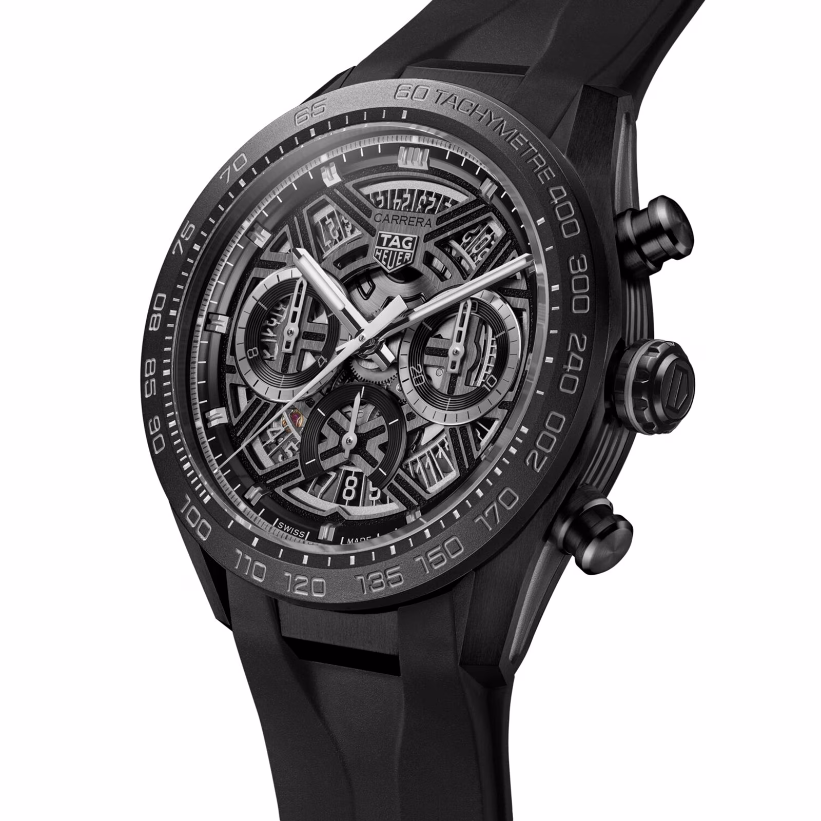 【Super Clone】TAG Heuer Carrera Chronograph Extreme Sport 44mm Mens Watch Black CBU2080.FT6272