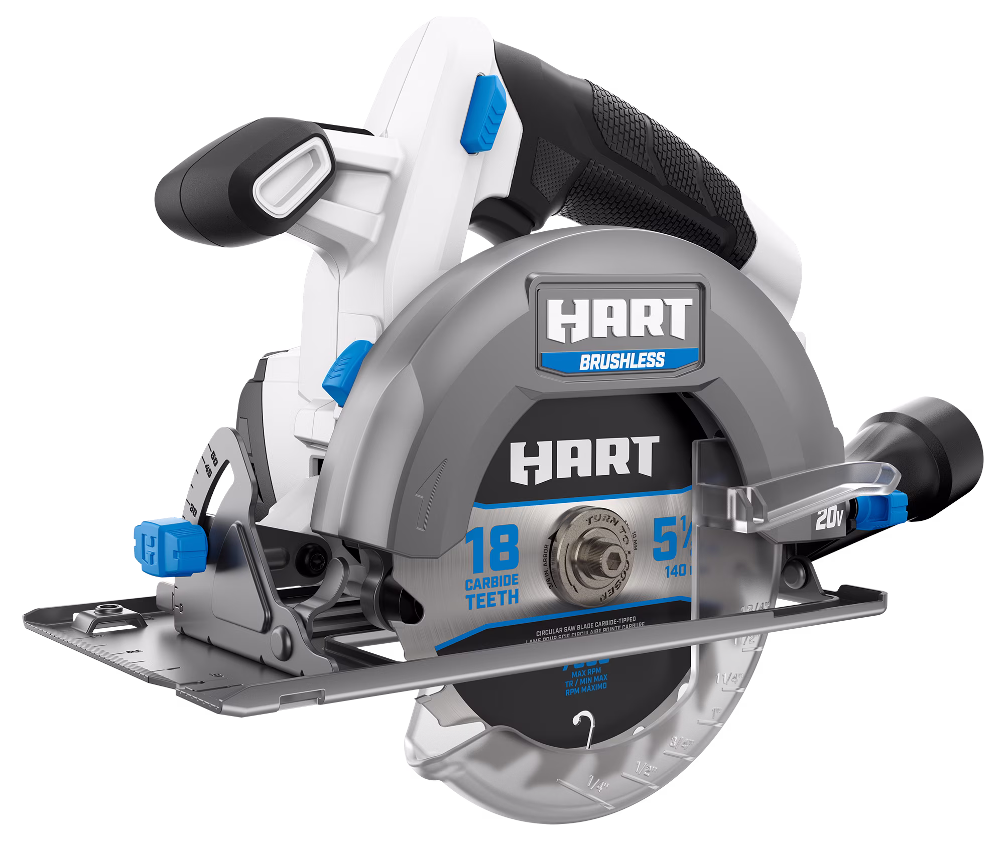 HART 20-Volt Brushless 5-1/2-inch Compact Battery-Powered Circular Saw (Battery Not Included) New Condition