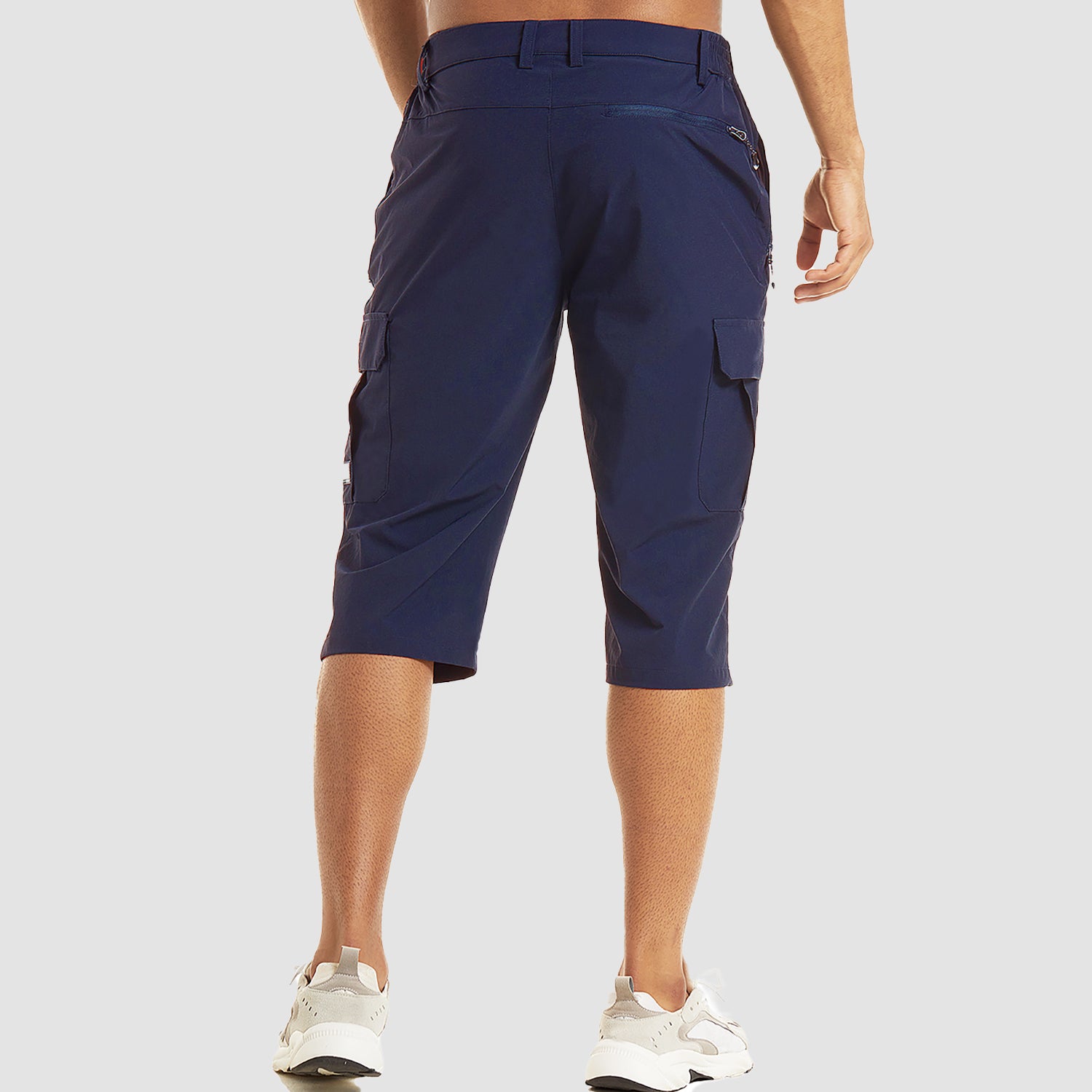 Short cargo léger et fin à séchage rapide pour homme, longueur genou.