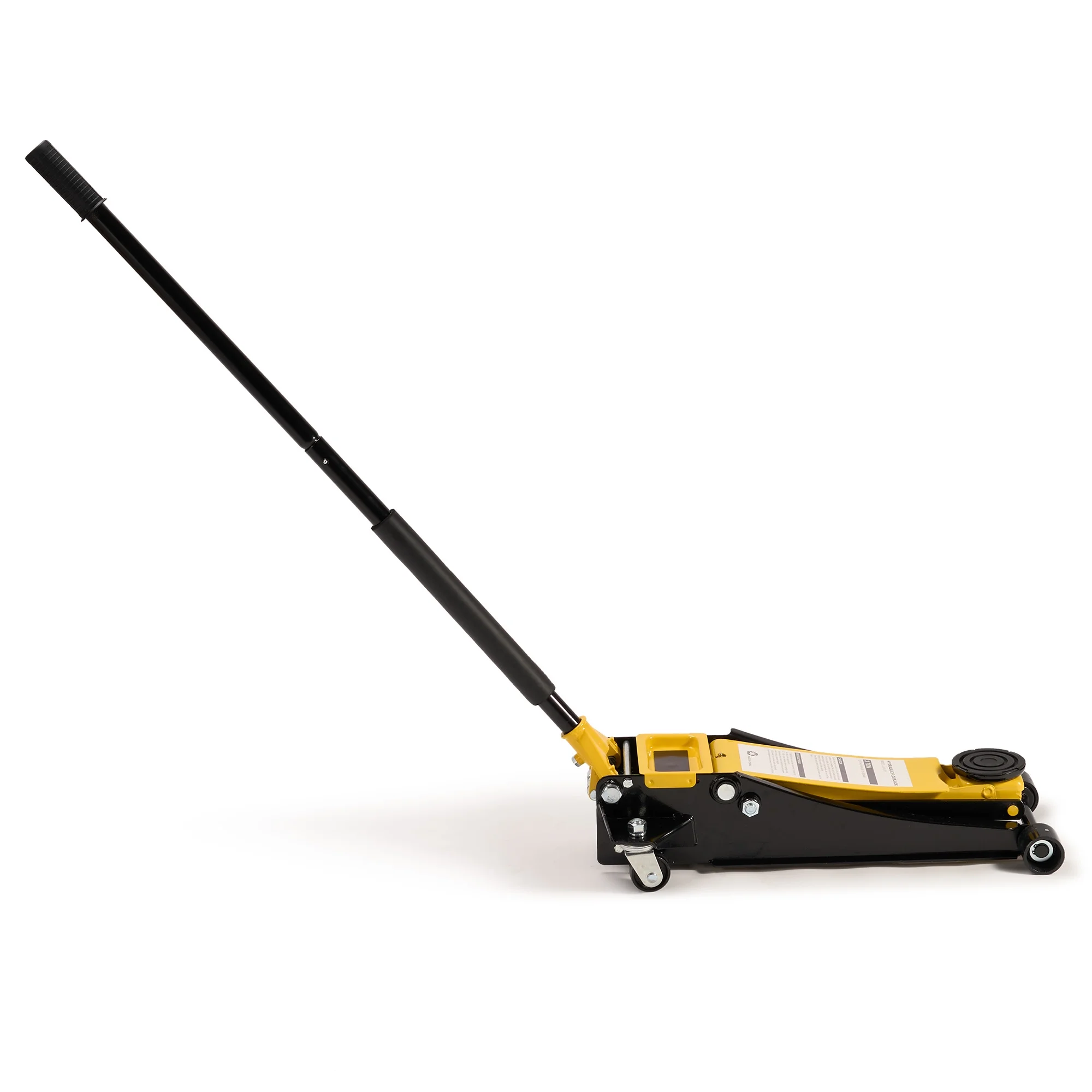 3 Ton Low Profile Floor Jack, Dual Piston Hydraulic Pump, Heavy Duty All Steel Construction, Lifting Range 2.8"-19.7", Use for Car, SUV, Mini RV, Light Truck, Yellow - Image 8