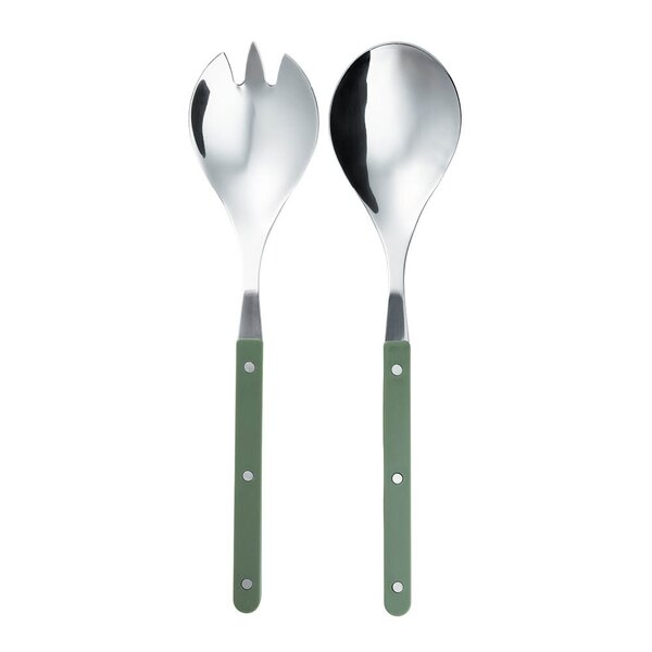 Prima Verde salatbestikk 28,5 cm stål/grønn