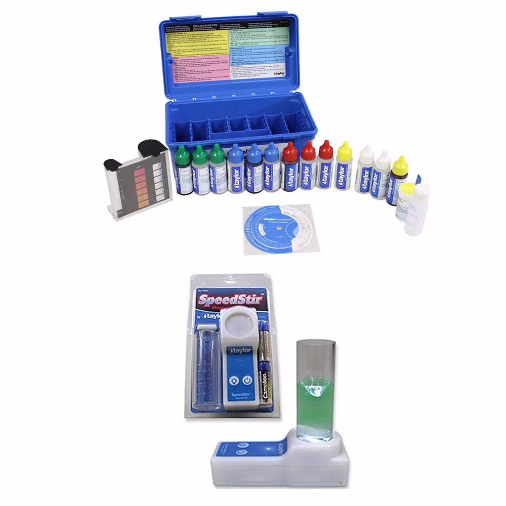 Complete Pool Water Test Kit + Magnetic Stirrer Speedstir Start Up Kit