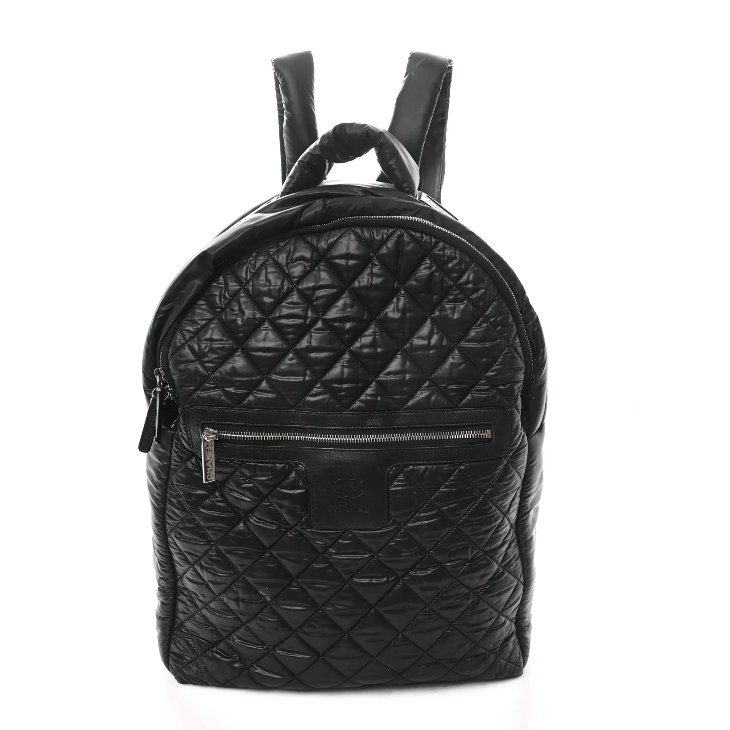 Nylon Quilted Coco Cocoon Backpack Black
