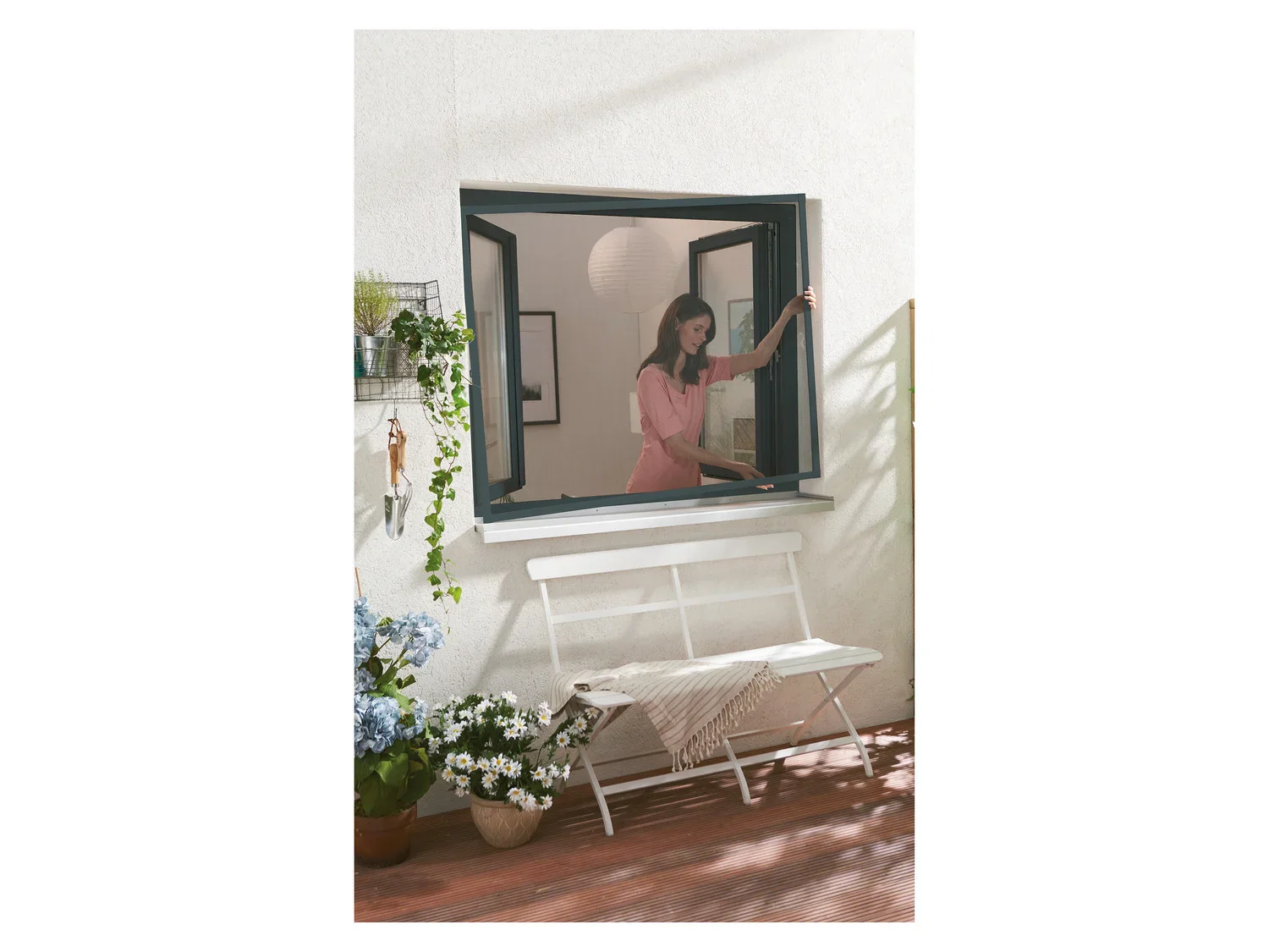 LIVARNO home Fentre moustiquaire en aluminium, 100 x 120 cm