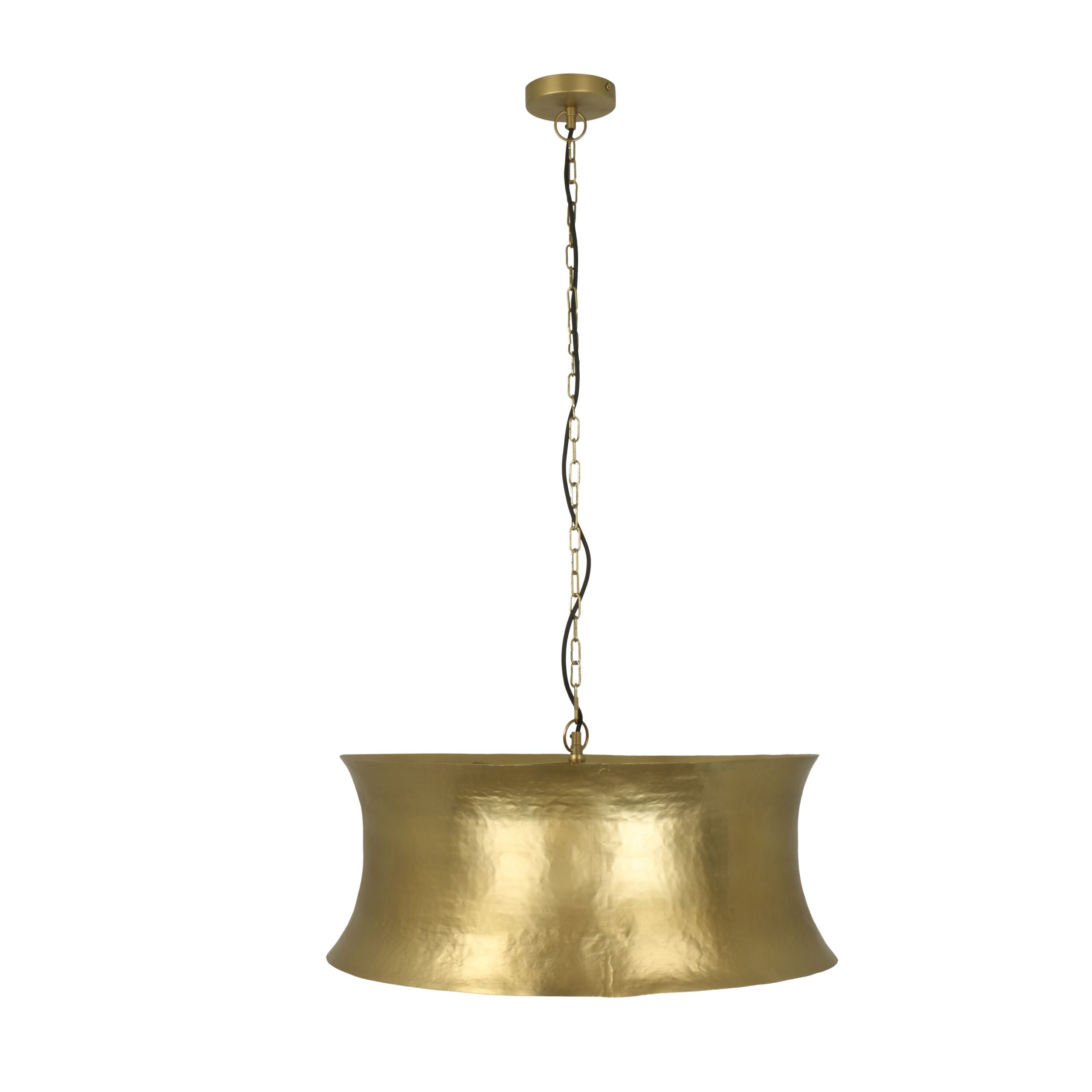 Marbella Metal Pendant Hammered Matte Brass 60x60x30cm