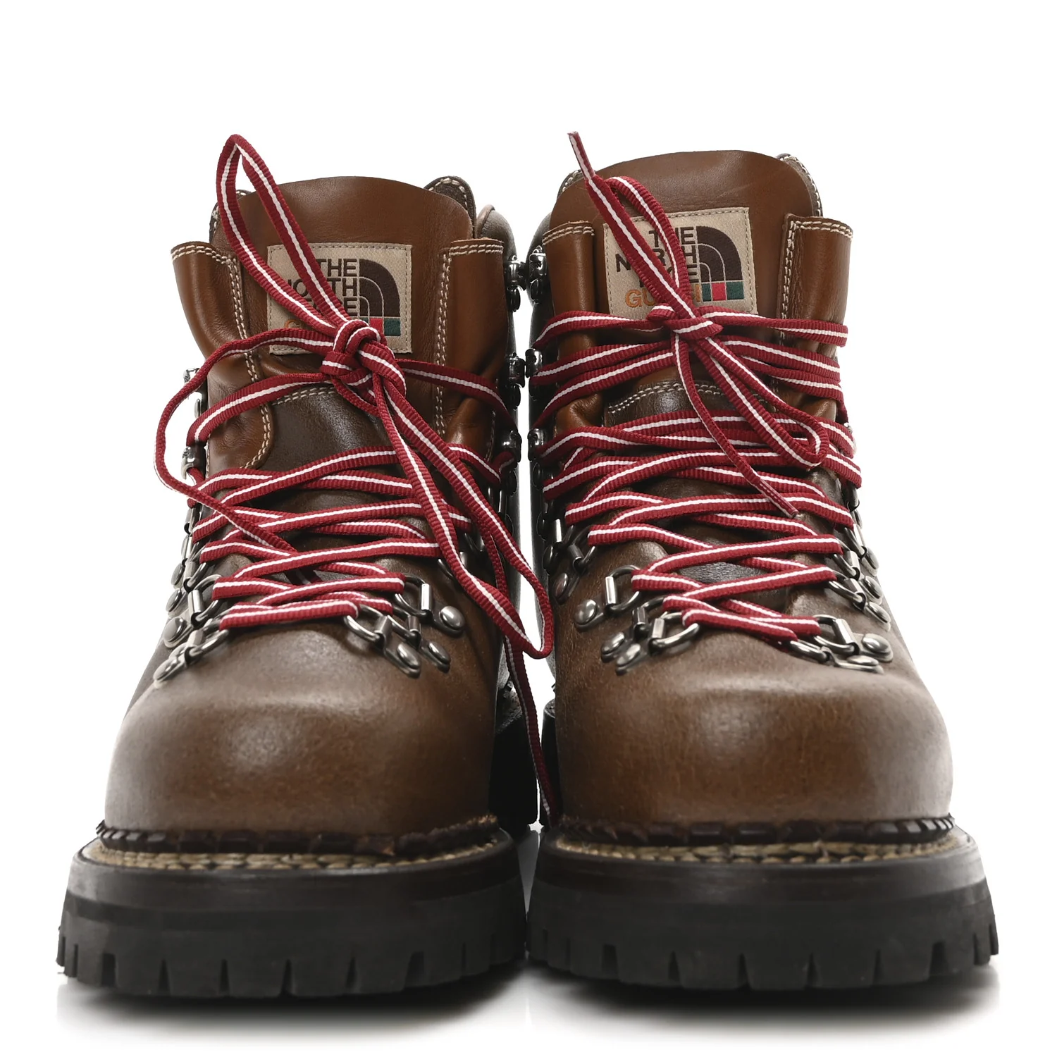 X THE NORTH FACE Calfskin Mens Hiking Ankle Boots 39 Foggy Tabacco Cuir