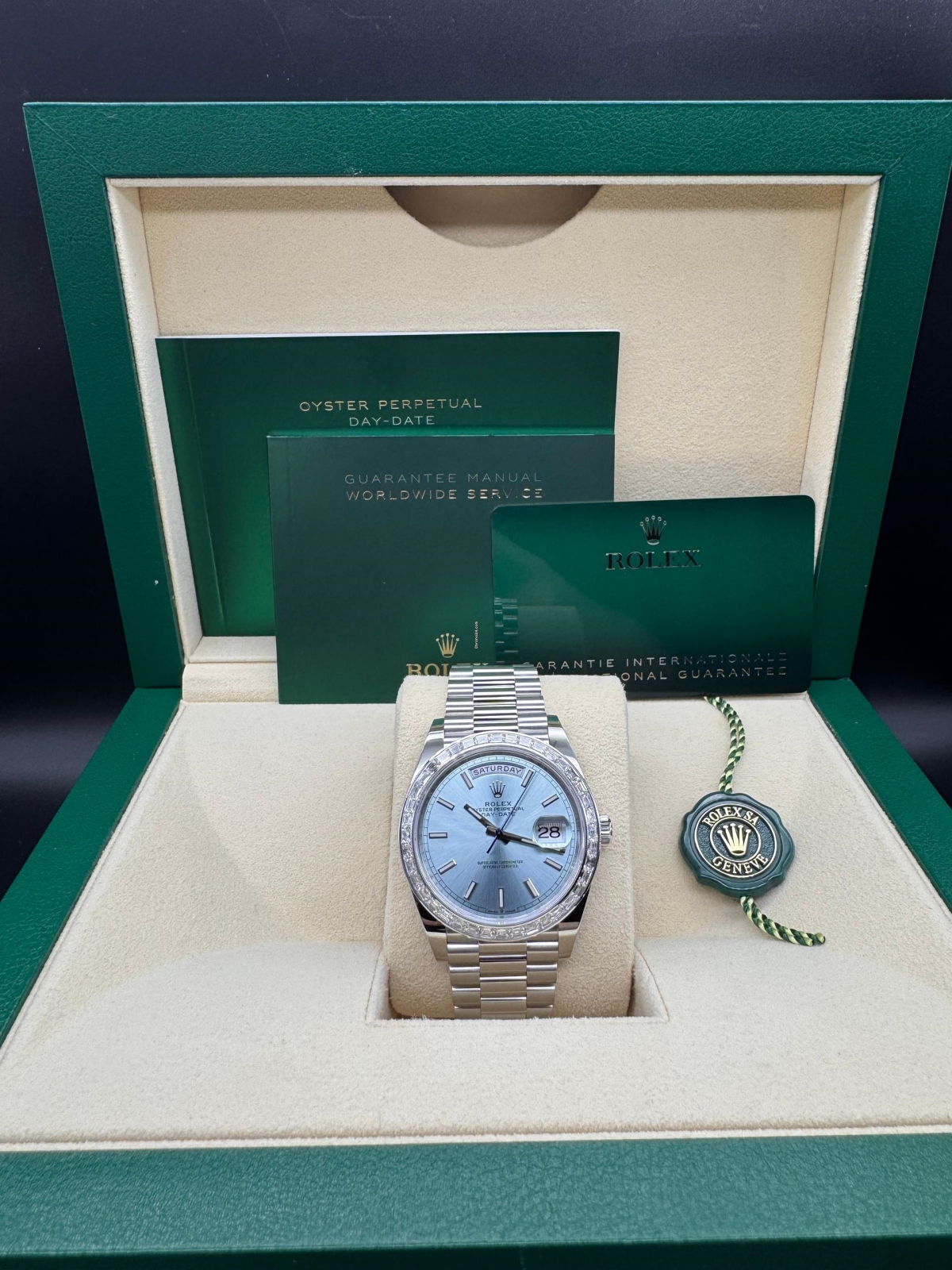 [Super Clone]RLX Day-Date 40mm 228396TBR-0039 Ice Blue Dial