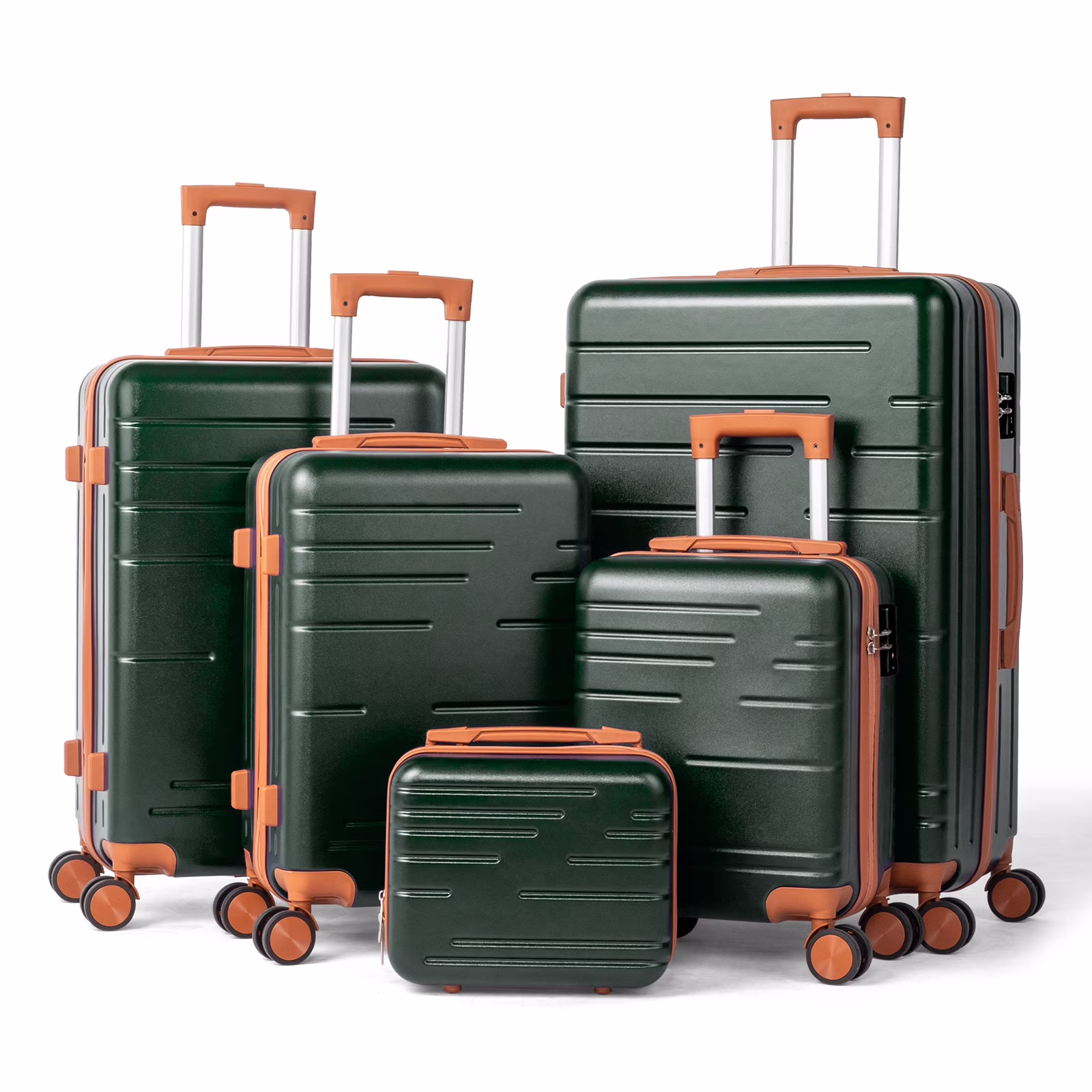Zimtown Luggage 3 Piece Set Suitcase ABS Hardside Lightweight with TSA Lock Spinner Wheels, Beige