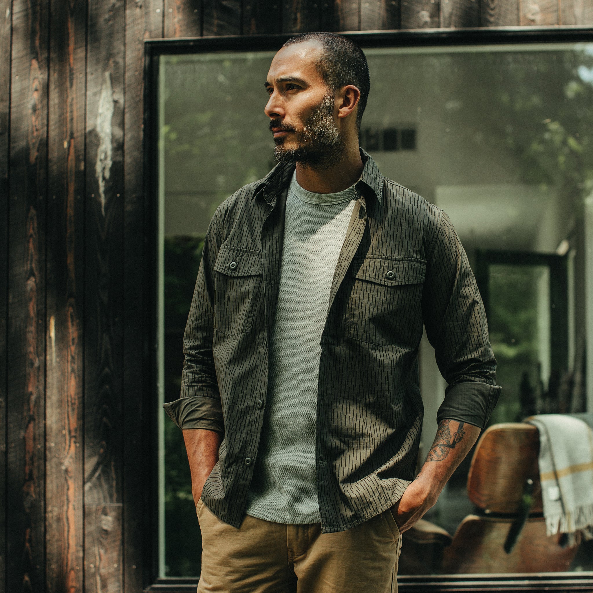 Chemise Point en camouflage Rain Drop