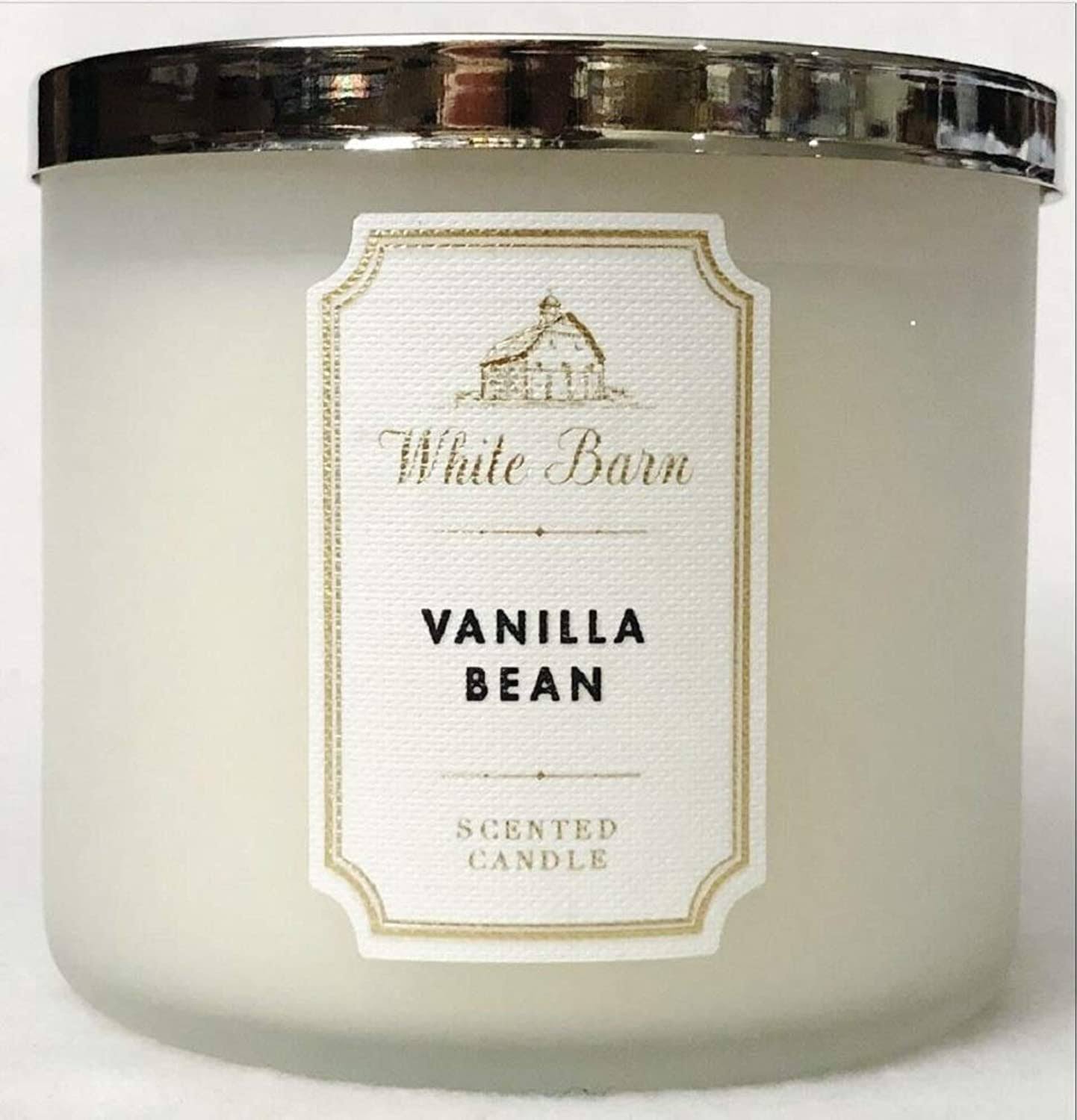Bath & Body Works Accents | White Barn Vanilla Bean 3-Wick Candle | Color: White | Size: Os | Poshjen9's Closet