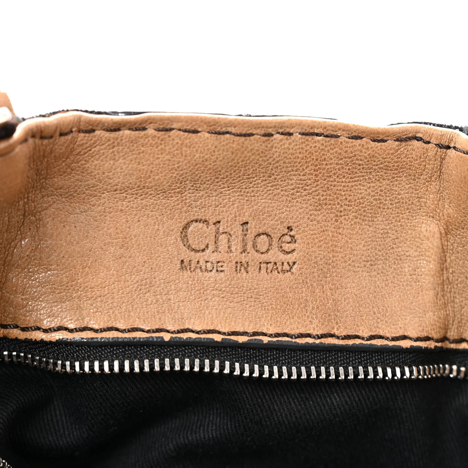 Patent Lambskin Medium Paddington Satchel Dark Brown